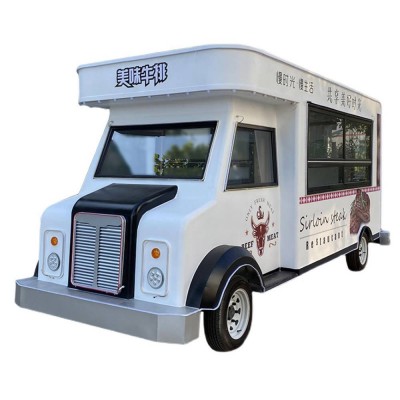 Custom Size Food Trailer Electric Icecream Coffee Food Cart Mobile Fast Food Truck With Full Kitchen