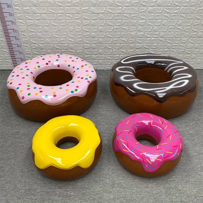 2021 Hot Sale Giant Fiberglass Candy Props Resin Donut Display Prop for Birthday Party Decoration